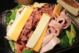 Garden Salad with American cold cuts and cheese